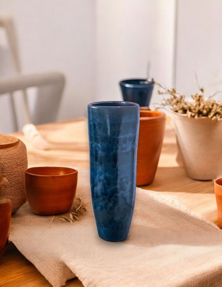 Vases - Vase Piya -Céramique artisanale avec glaçure turquoise et lilas-Unique - MAISON ZOE