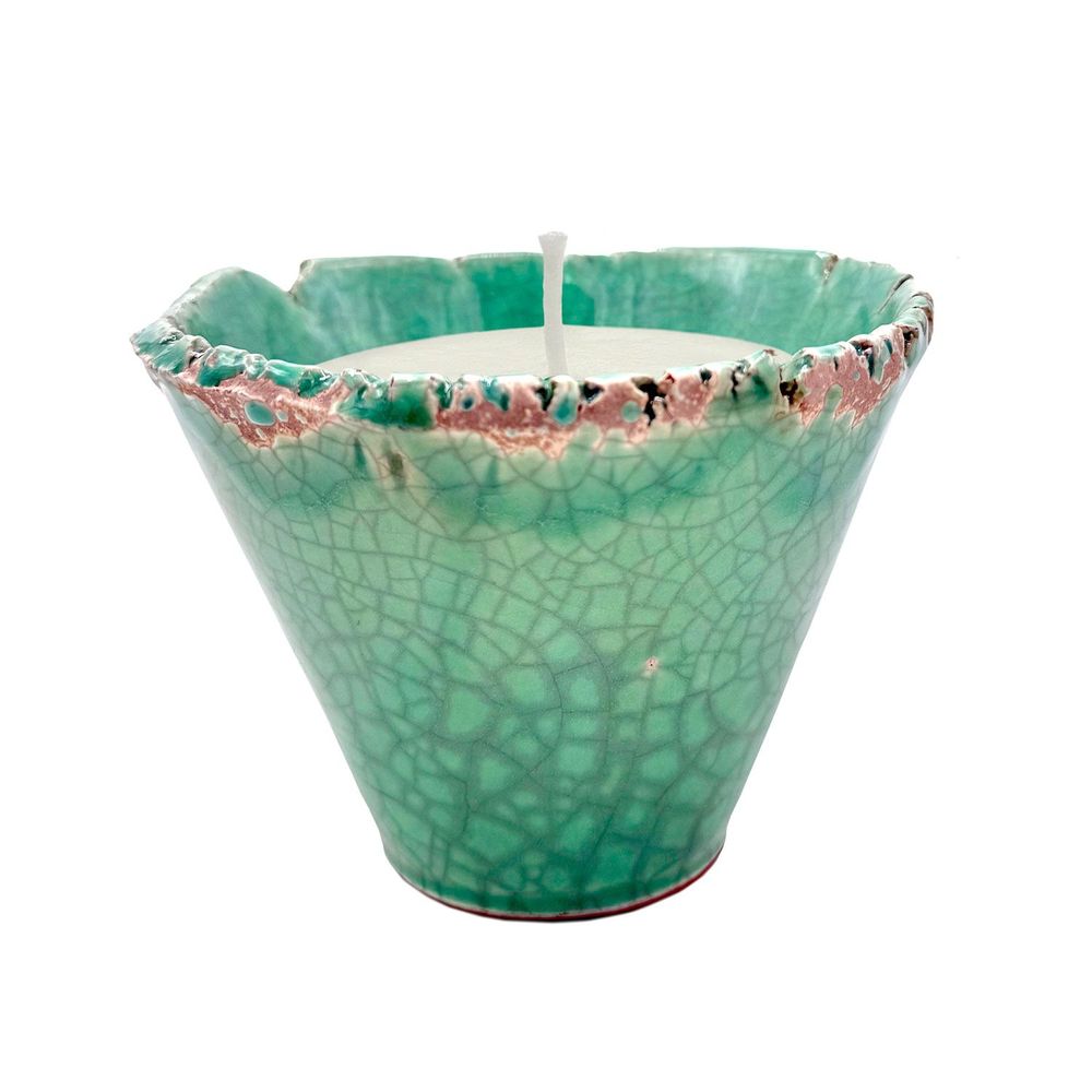 Bougies - Bougie ancienne en céramique CITRONELA taille M - WAX DESIGN - BARCELONA