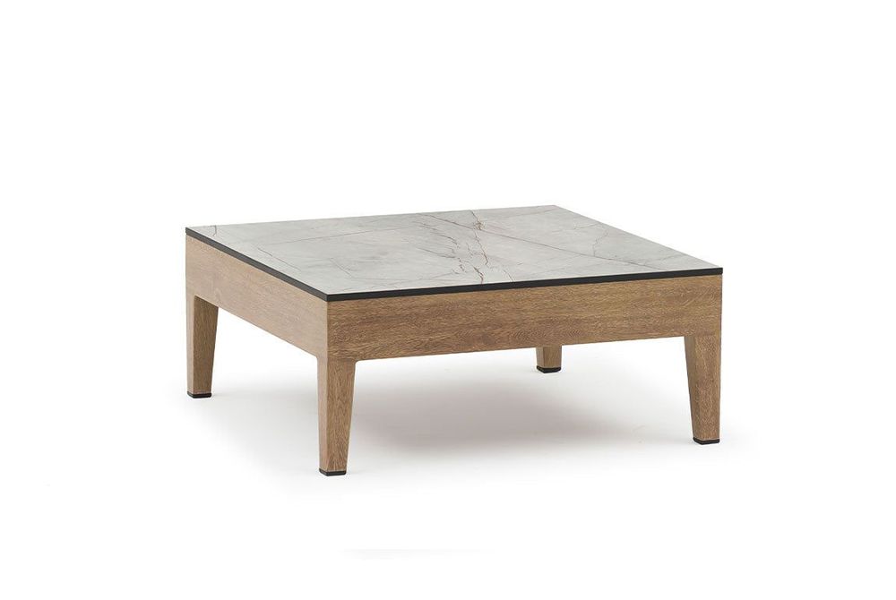 Lawn tables - RIVIERA aluminum coffee table - COUTURE JARDIN