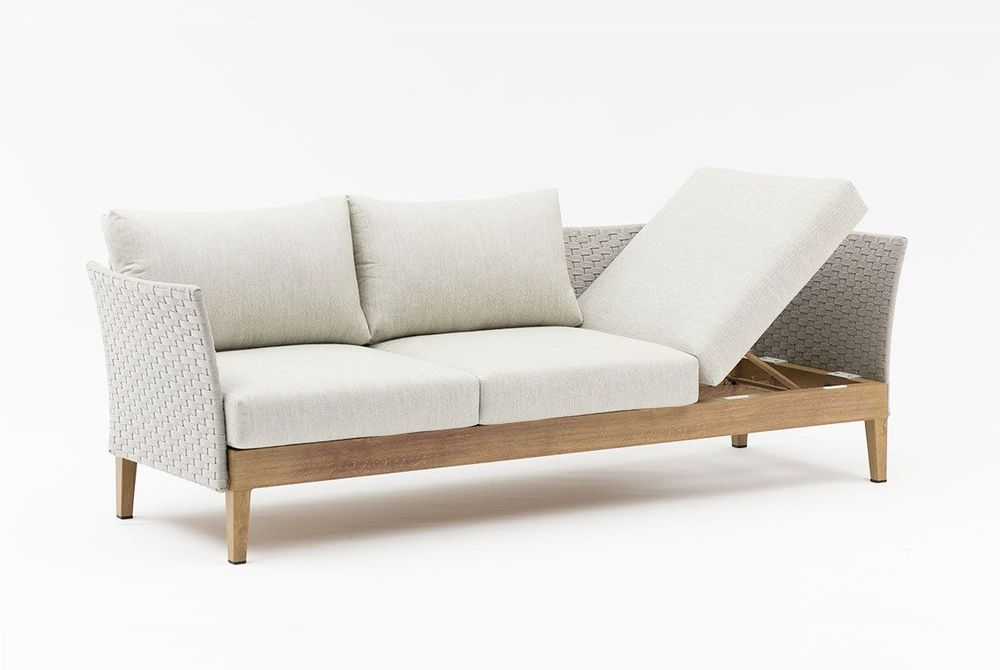 Lawn sofas - RIVIERA aluminum sofa - COUTURE JARDIN