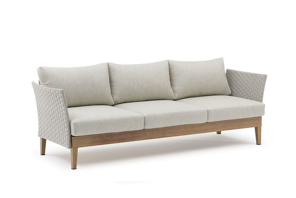 Lawn sofas - RIVIERA aluminum sofa - COUTURE JARDIN