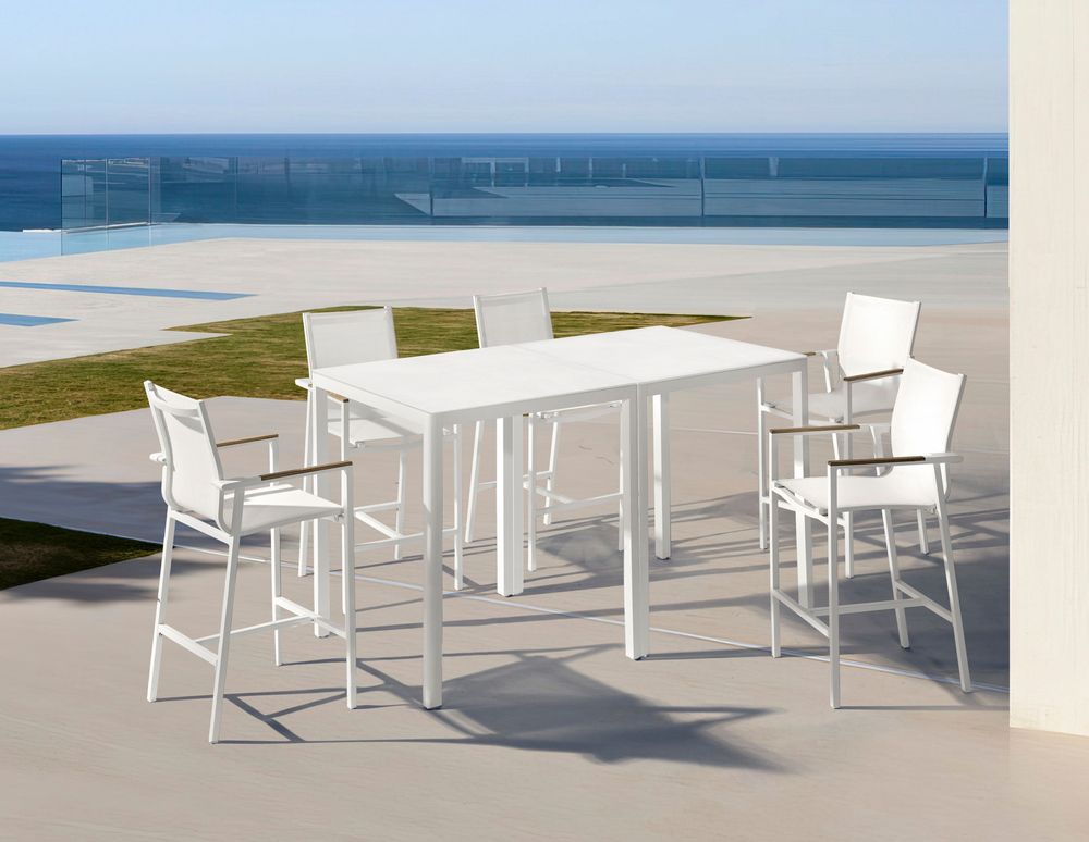 Tables de jardin - Table de bar carrée (90 cm) ELLA - COUTURE JARDIN