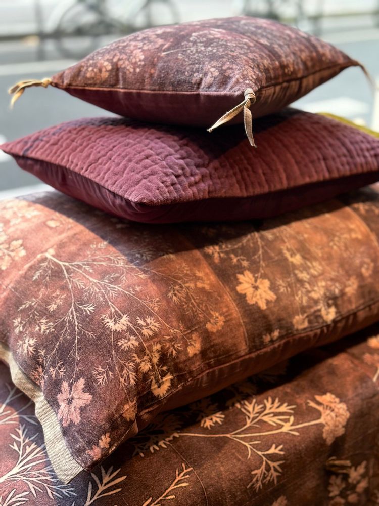 Coussins - Housse de coussin Herbier Lilas - grand rectangle - JOLI JOUR PARIS