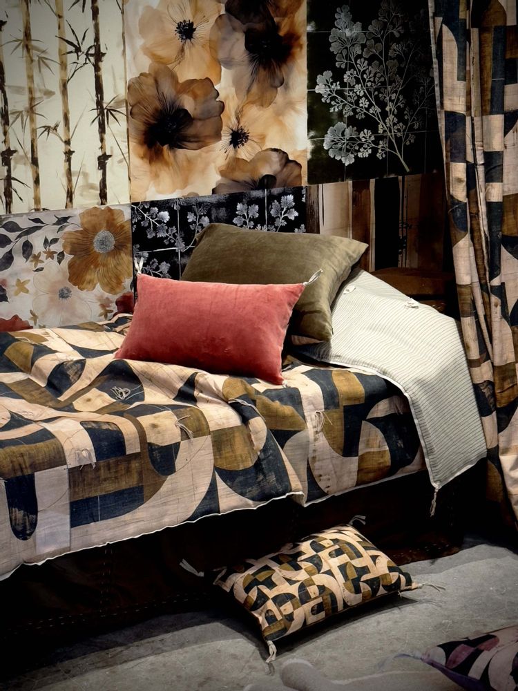 Coussins - Housse de coussin Herbier Kaki - grand rectangle - JOLI JOUR PARIS
