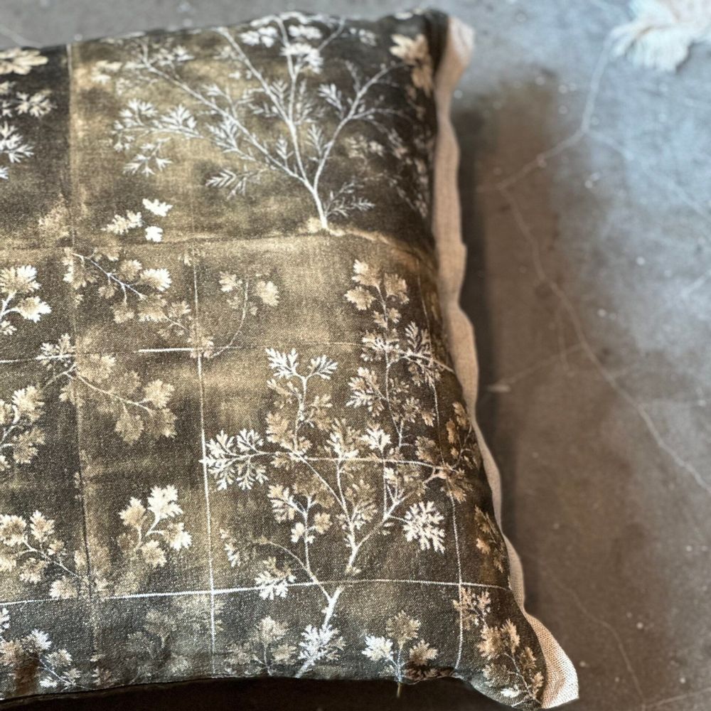 Coussins - Housse de coussin Herbier Kaki - grand rectangle - JOLI JOUR PARIS