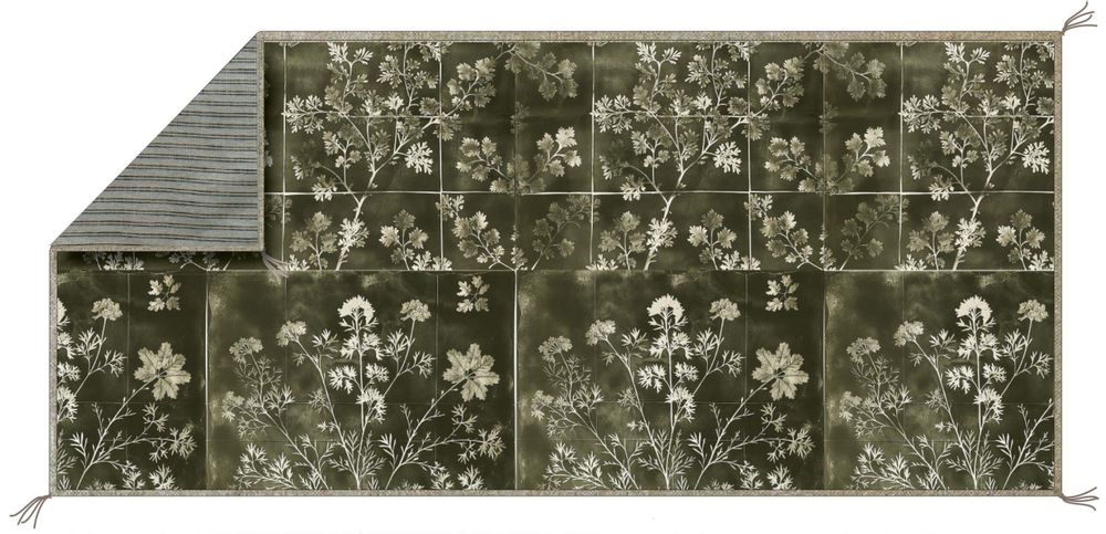Plaids - Chemin de lit Herbier kaki - JOLI JOUR PARIS