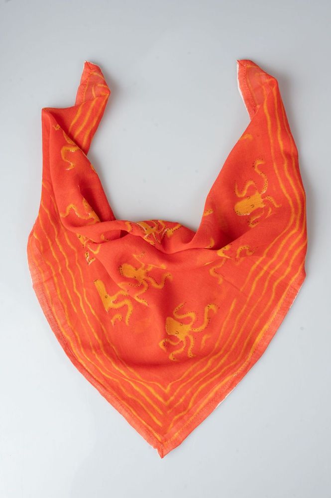 Sarongs - Red Octopus Bandana - KORES ACCESSORIES