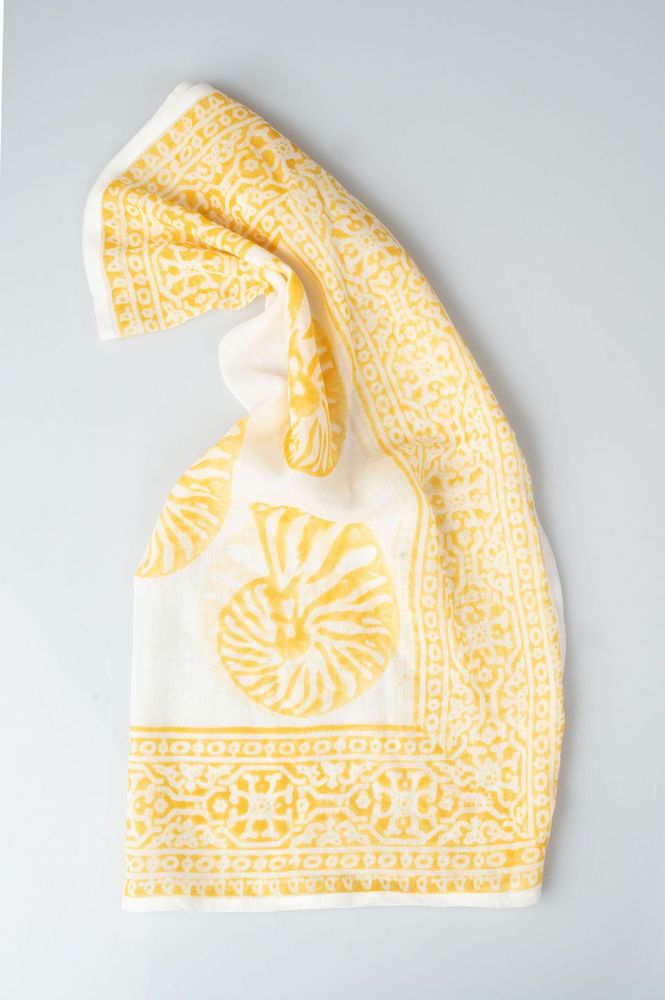 Sarongs - Orange Seashell Bandana - KORES ACCESSORIES