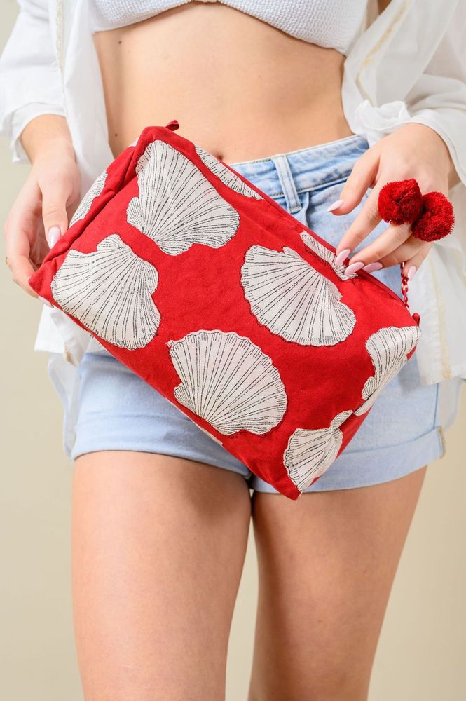 Bags and totes - White Shell Toiletry Bag - KORES ACCESSORIES