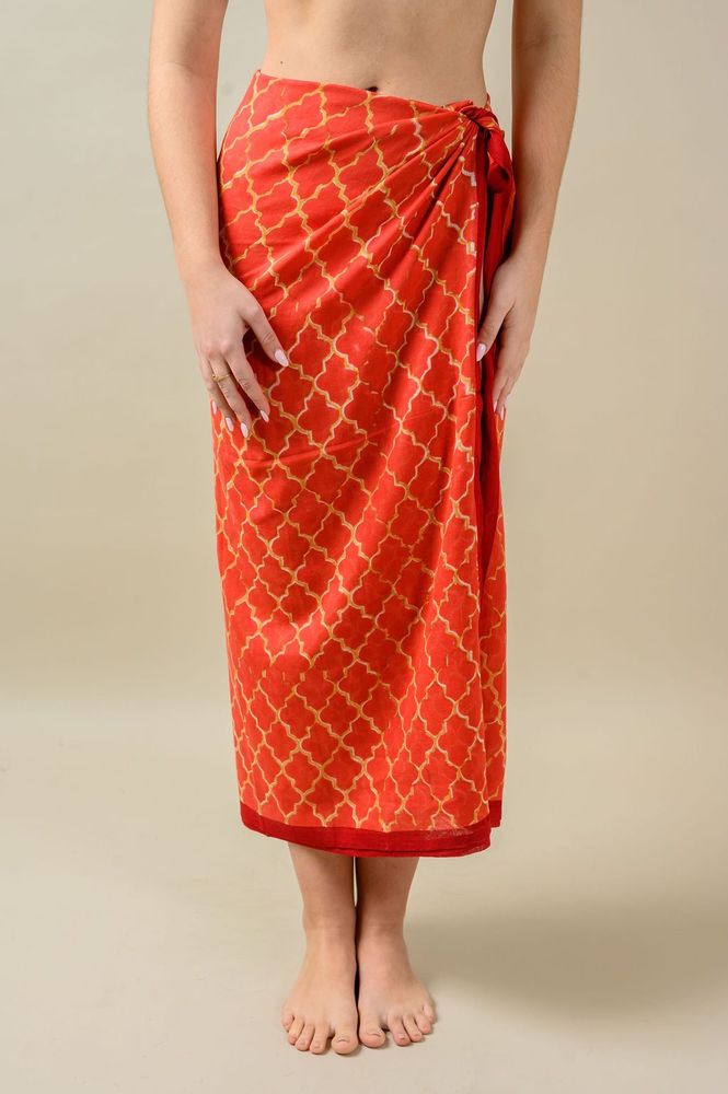 Foulards et écharpes - Red & Gold Scarf - KORES ACCESSORIES