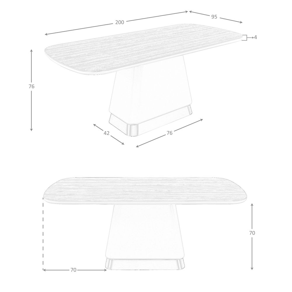Dining Tables - Rectangular dining table in walnut and beige wood - ANGEL CERDÁ
