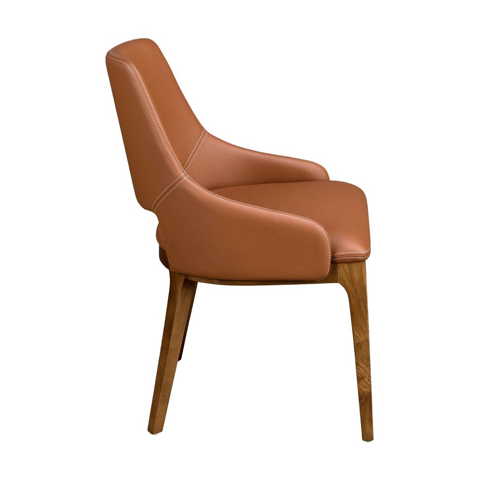 Chairs - Brown leatherette chair - ANGEL CERDÁ