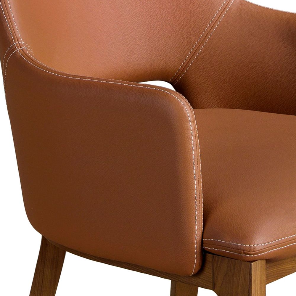 Chairs - Brown leatherette chair - ANGEL CERDÁ