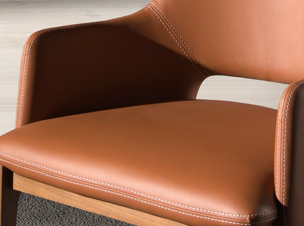 Chairs - Brown leatherette chair - ANGEL CERDÁ