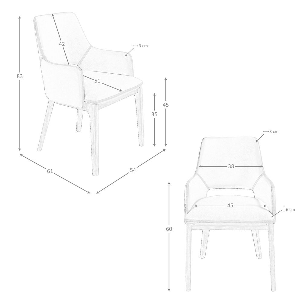 Chairs - Brown leatherette chair - ANGEL CERDÁ