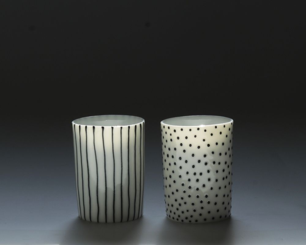 Céramique - Tasse XS noir&blanc - KAOLIN