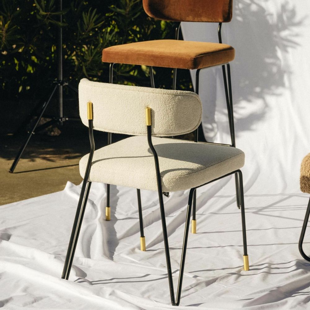 Chairs for hospitalities & contracts - Apollo Dining Chair in Black Lacquered Structure Iron - DUISTT