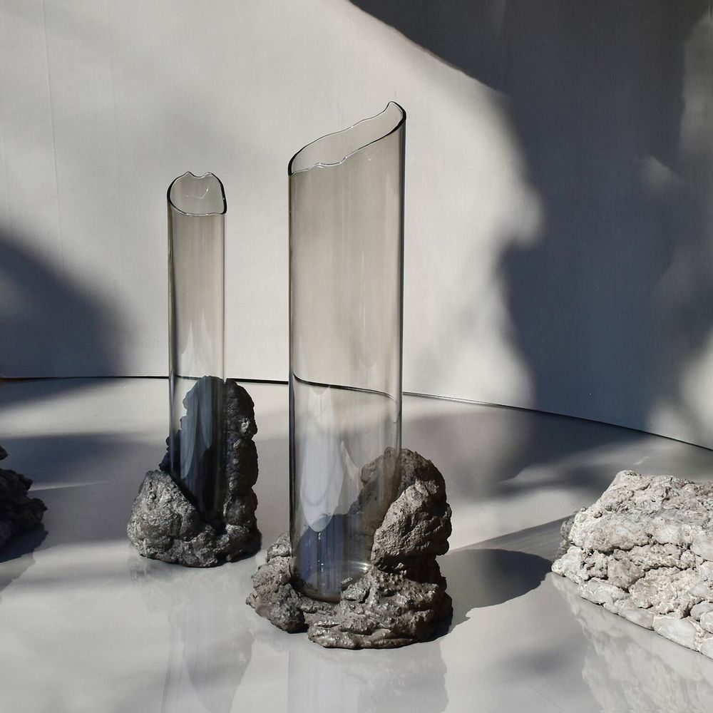 Vases - CATHARSIS, Sculptural Statement Small vase in Ash Black - COKI