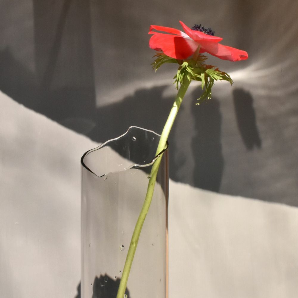 Vases - CATHARSIS Sculptural statement vase, in glass and stone - COKI