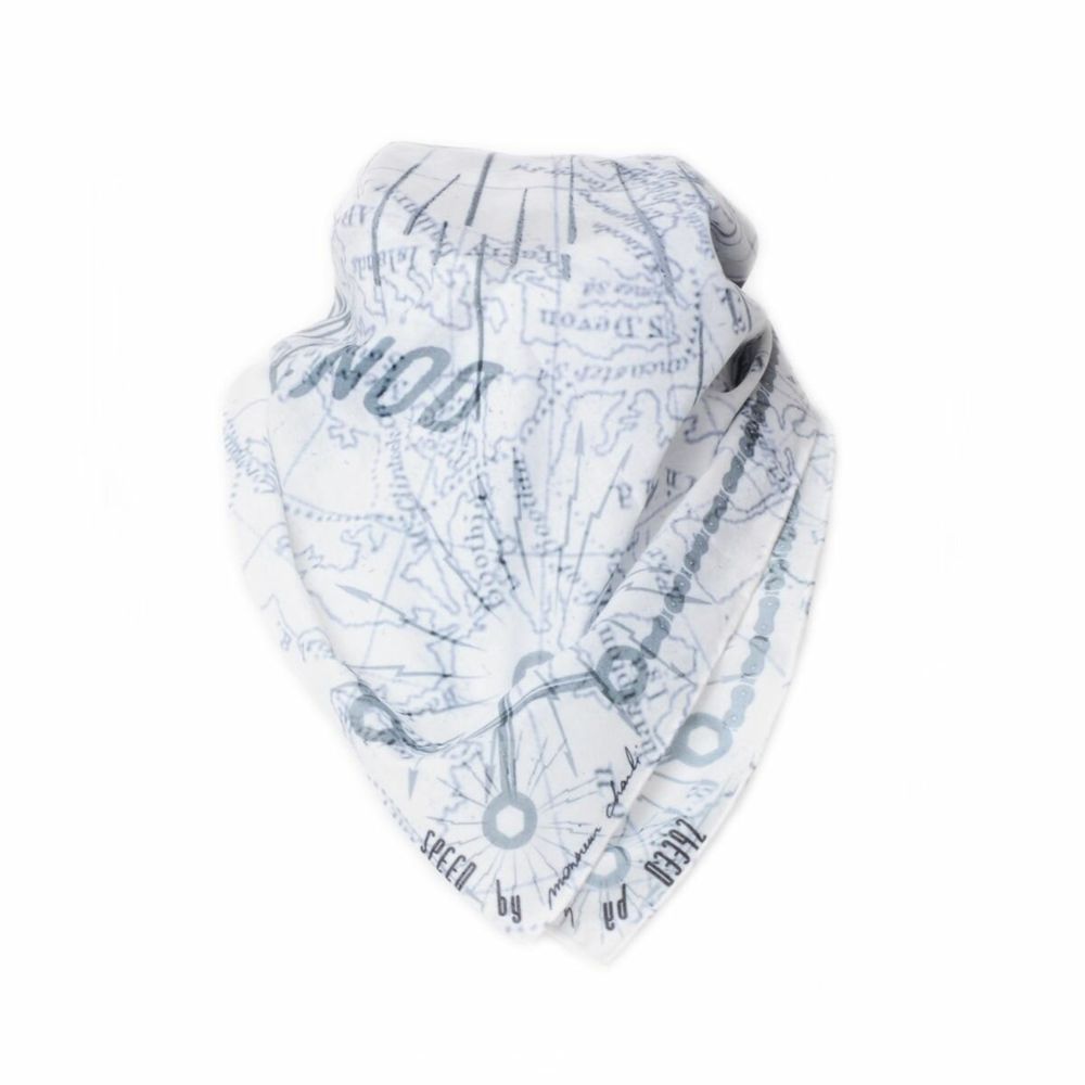 Foulards et écharpes - Bandana en coton bio PORTE BONHEUR blanc - MONSIEUR CHARLI