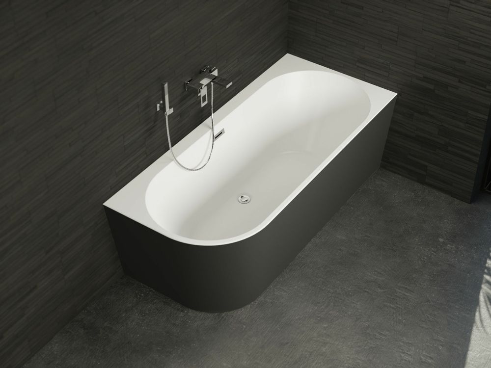 Baignoires - Baignoire semi-îlot Murale CAPRI 180 Droite L. 180 x l. 81 cm, SPALINA - SPALINA