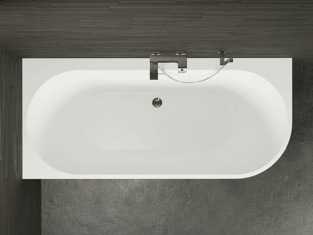 Baignoires - Baignoire semi-îlot Murale CAPRI 180 Gauche L. 180 x l. 81 cm, SPALINA - SPALINA
