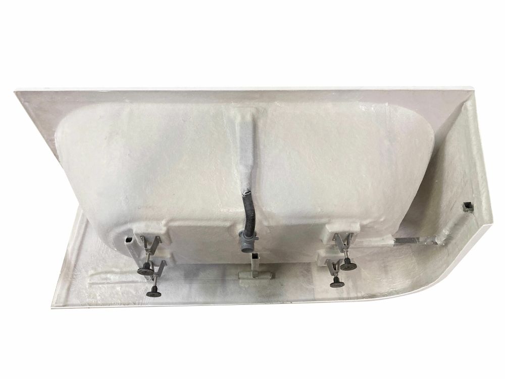 Baignoires - Baignoire semi-îlot Murale CAPRI 180 Gauche L. 180 x l. 81 cm, SPALINA - SPALINA