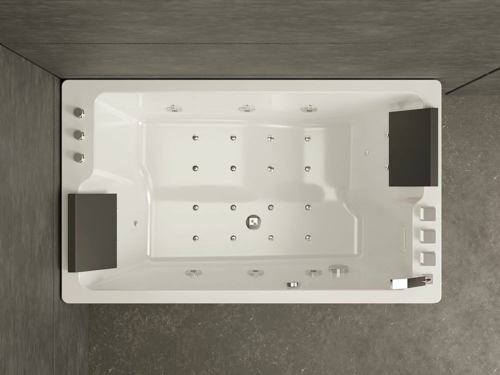 Baignoires - Baignoire balnéo BRAVA DUO Jets 2 places L.170 x l.100 cm, SPALINA - SPALINA