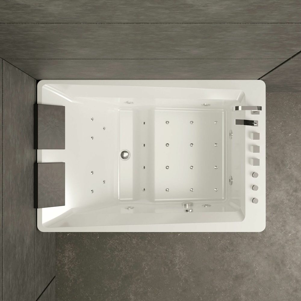 Baignoires - Baignoire balnéo TONSAY DUO Jets 2 places L. 180 x l. 120 cm, SPALINA - SPALINA