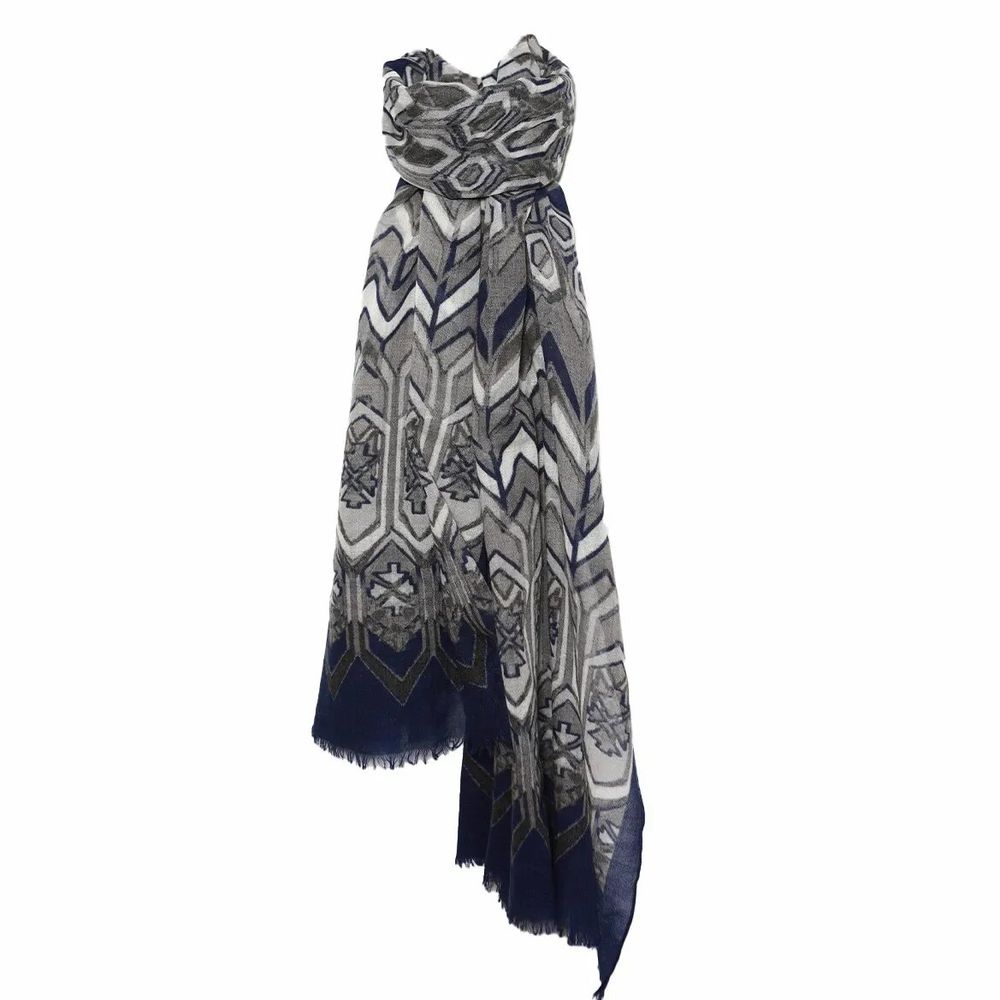Scarves - ZAHIR printed wool blend scarf - MONSIEUR CHARLI