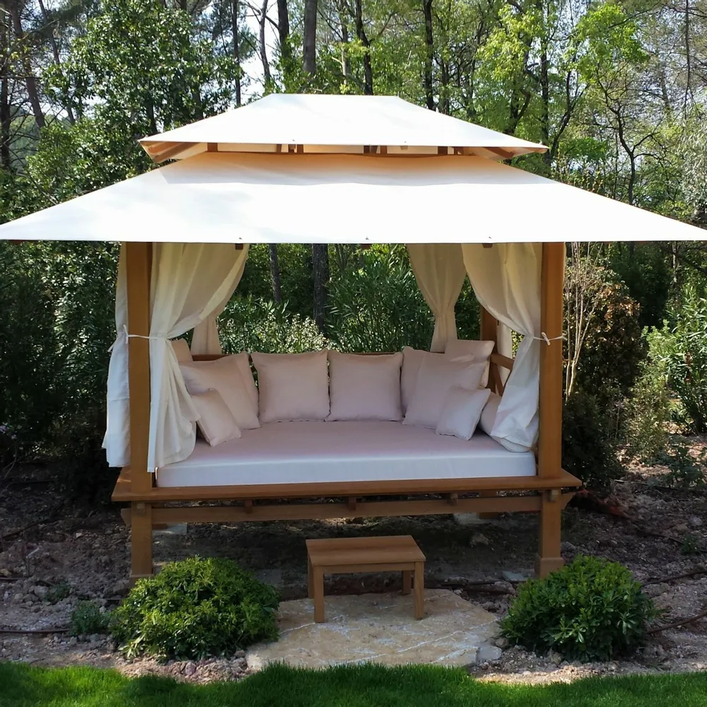 Gazébos, belvédères et pavillons de jardin - HONEYMOON - Gazebo, daybed, lit de jardin, espace détente, ombrage - HONEYMOON