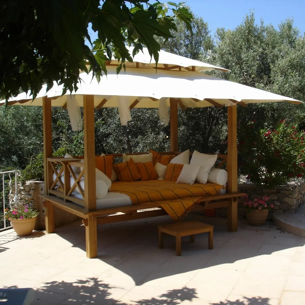 Gazébos, belvédères et pavillons de jardin - HONEYMOON - Gazebo, daybed, lit de jardin, espace détente, ombrage - HONEYMOON