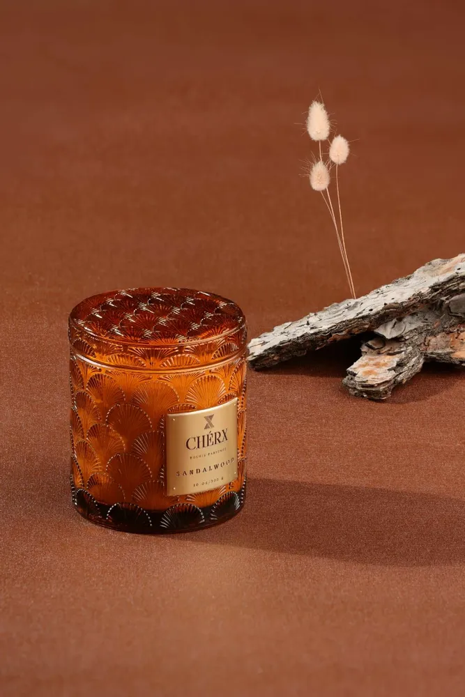 Decorative objects - Sandalwood Glass Jar Candle - CHÉRX