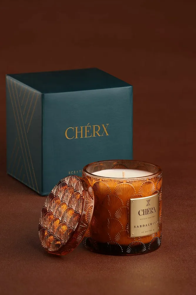 Decorative objects - Sandalwood Glass Jar Candle - CHÉRX