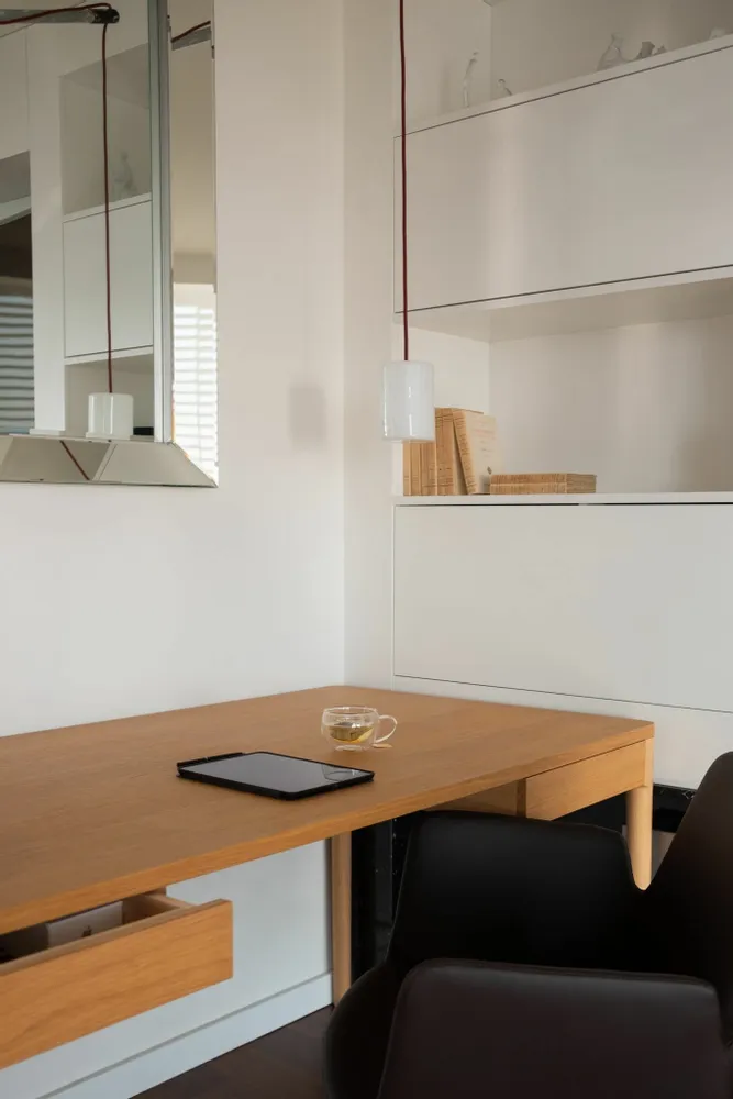 Desks - The Minimalist Modern Front Desk in Oak 120cm x 60cm oak - MOR