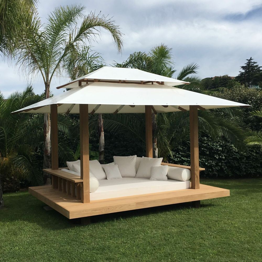Lawn sofas - SAVANA - Gazebo, daybed, garden bed, relaxation area, shade - HONEYMOON