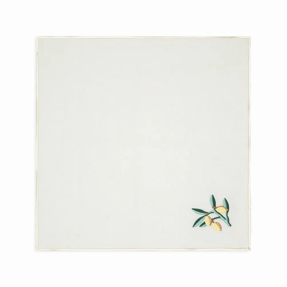 Placemats - Evergreen Placemat | White on White Linen - set of 2 - BLANK SPACE AMSTERDAM