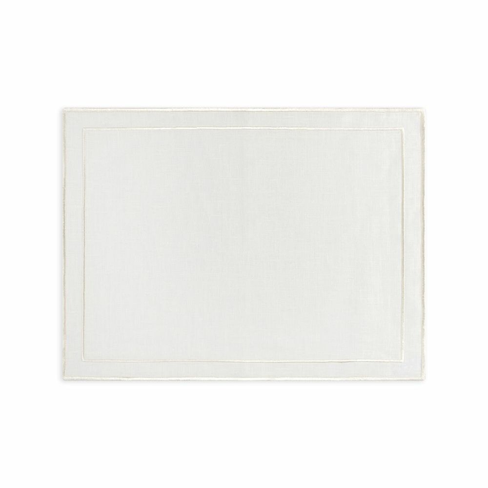 Placemats - Placemat - Evergreen | White on white linen - set of 2 - BLANK SPACE AMSTERDAM