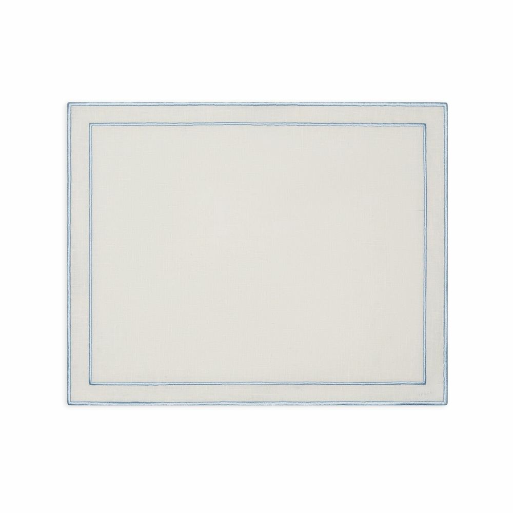 Placemats - Placemat - Evergreen | White on white linen - set of 2 - BLANK SPACE AMSTERDAM