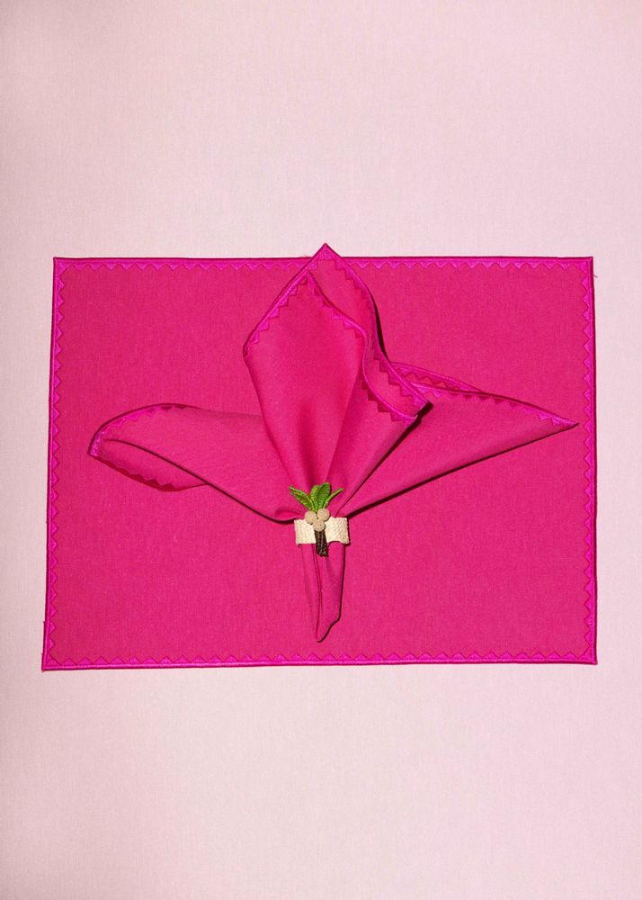 Placemats - Ziggy Placemat | Pink on Pink - Set of 2 - BLANK SPACE AMSTERDAM