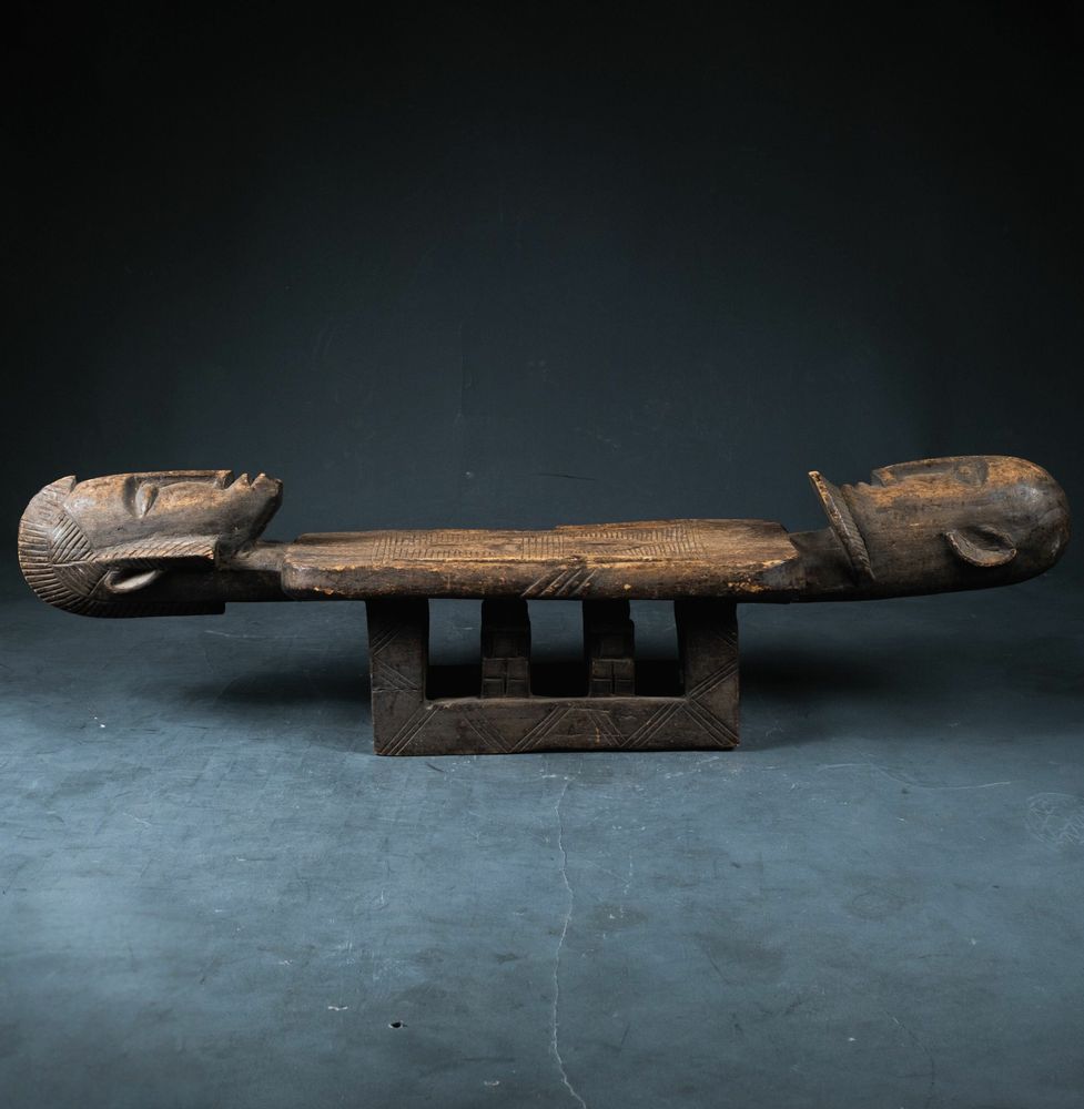 Objets de décoration - Tabouret de mariage Dogon en bois sculpté, Mali - QUINTESSENCE AFRICAINE