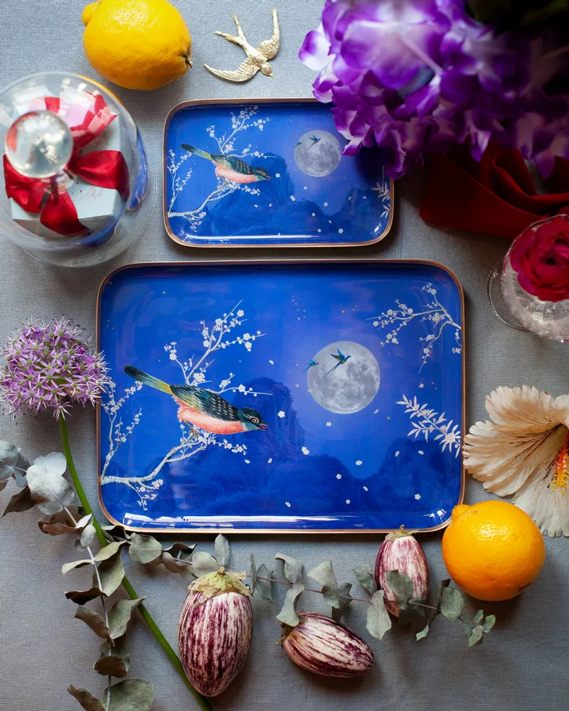 Trays - "Reveries" enamelled tray - PARADISIO IMAGINARIUM