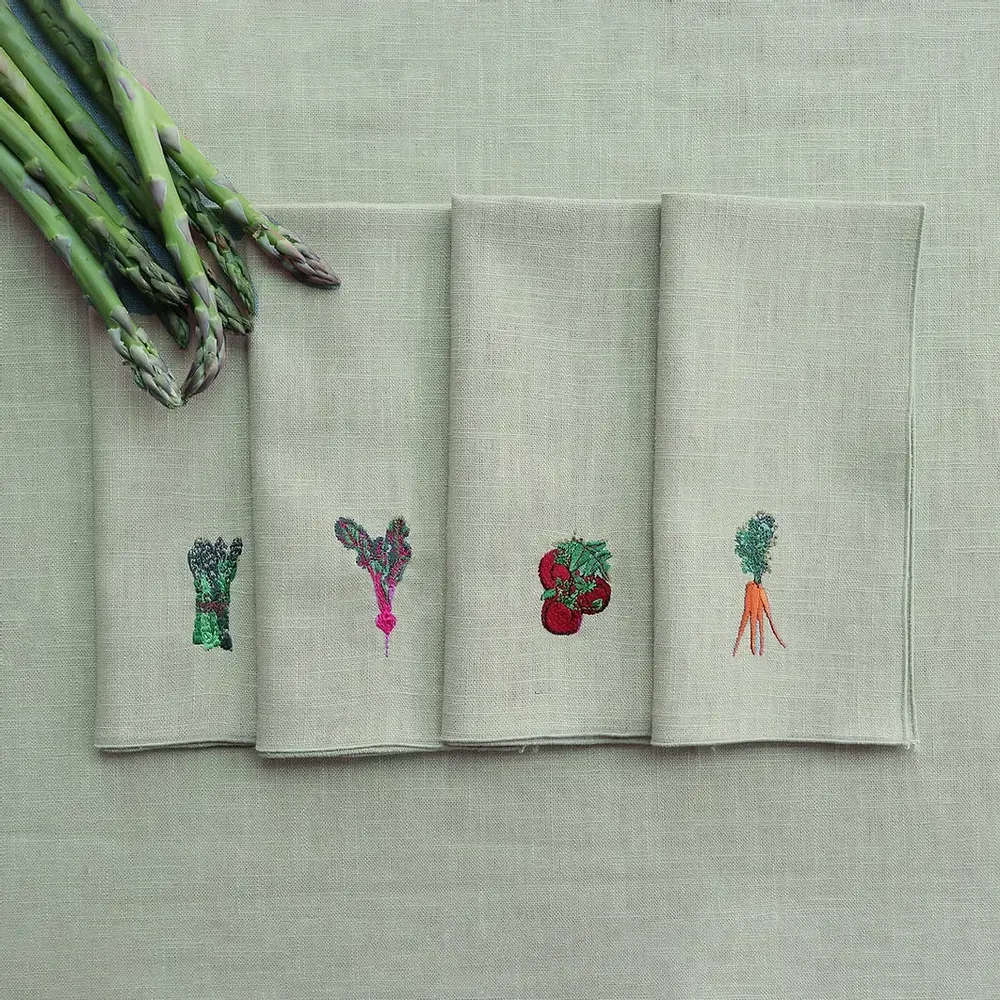 Linge de table textile - Serviette en lin | VERDURE - GIARDINO SEGRETO