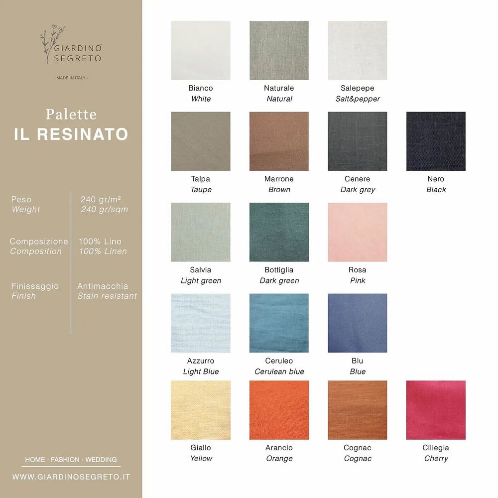 Table linen - Linen round placemat | GHIACCIOLI - GIARDINO SEGRETO