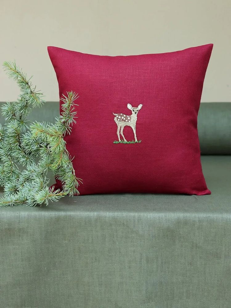 Comforters and pillows - Linen pillow cover | FORESTA - GIARDINO SEGRETO