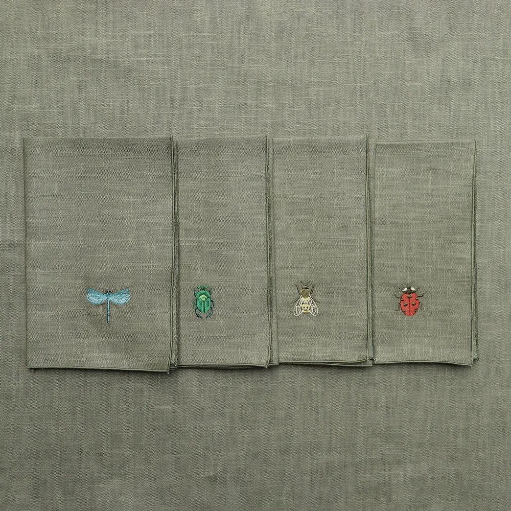 Linge de table textile - Serviette en lin | INSETTI - GIARDINO SEGRETO