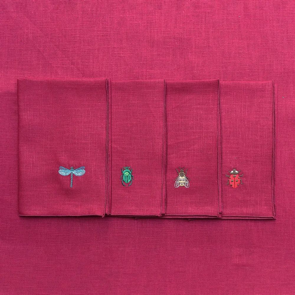 Linge de table textile - Serviette en lin | INSETTI - GIARDINO SEGRETO