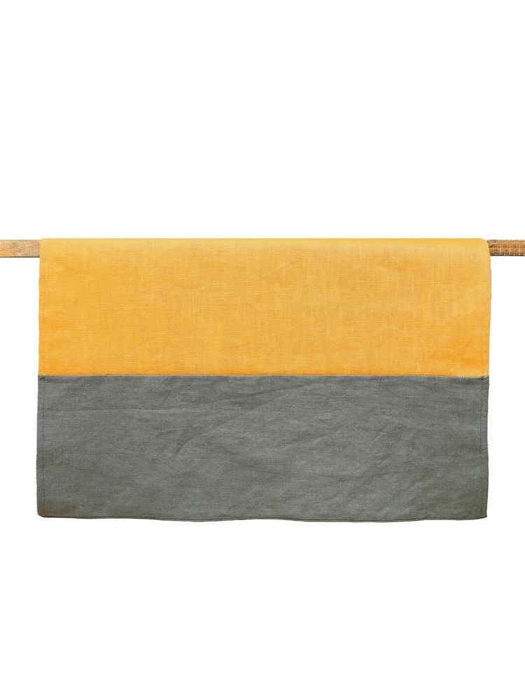 Linge de table textile - Coureur de table en lin | BICOLORE - GIARDINO SEGRETO