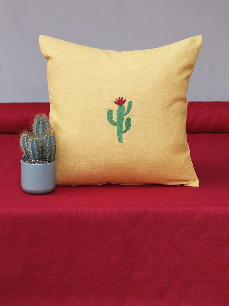 Couettes et oreillers - Housse d’oreiller en lin | CACTUS - GIARDINO SEGRETO