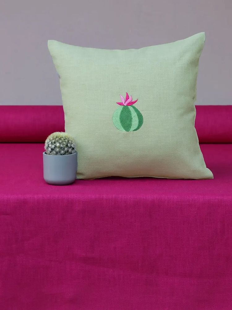 Couettes et oreillers - Housse d’oreiller en lin | CACTUS - GIARDINO SEGRETO